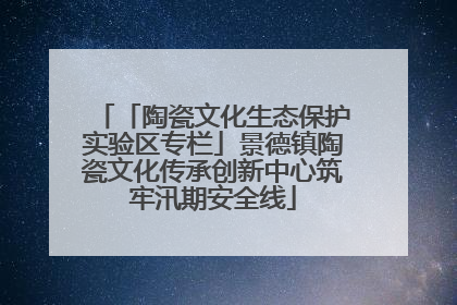 「陶瓷文化生态保护实验区专栏」景德镇陶瓷文化传承创新中心筑牢汛期安全线