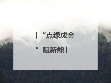 “点绿成金”赋新能