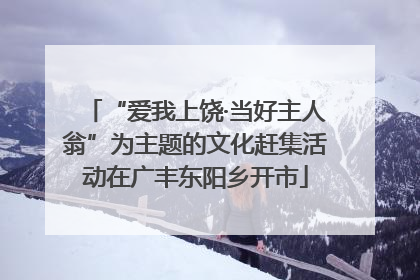 “爱我上饶·当好主人翁”为主题的文化赶集活动在广丰东阳乡开市