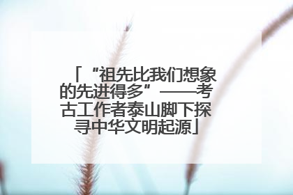 “祖先比我们想象的先进得多”——考古工作者泰山脚下探寻中华文明起源