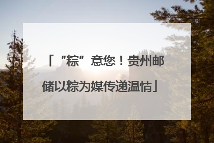 “粽”意您！贵州邮储以粽为媒传递温情