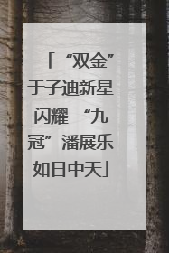 “双金”于子迪新星闪耀 “九冠”潘展乐如日中天