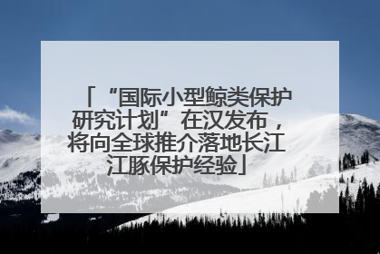 “国际小型鲸类保护研究计划”在汉发布,将向全球推介落地长江江豚保护经验