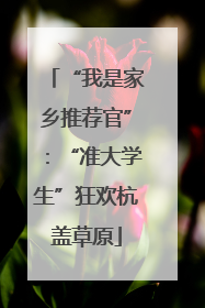 “我是家乡推荐官”：“准大学生”狂欢杭盖草原