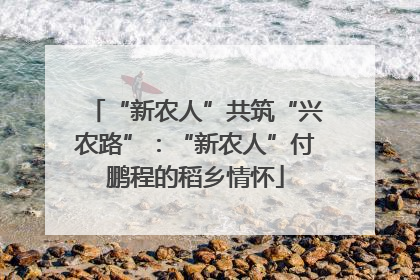 “新农人”共筑“兴农路”：“新农人”付鹏程的稻乡情怀