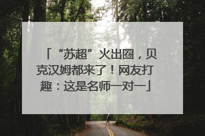 “苏超”火出圈，贝克汉姆都来了！网友打趣：这是名师一对一
