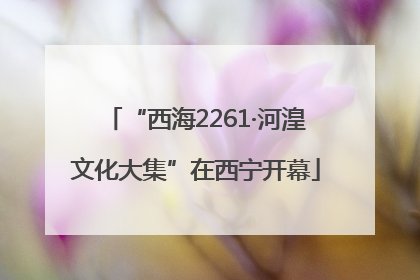 “西海2261·河湟文化大集”在西宁开幕