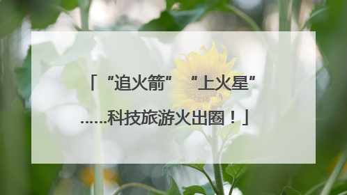 “追火箭”“上火星”……科技旅游火出圈！