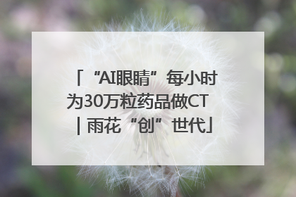 “AI眼睛”每小时为30万粒药品做CT｜雨花“创”世代