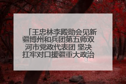 王忠林李殿勋会见新疆博州和兵团第五师双河市党政代表团 坚决扛牢对口援疆重大政治责任 推动双方实现优势互补务实合作