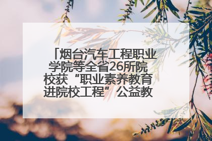 烟台汽车工程职业学院等全省26所院校获“职业素养教育进院校工程”公益教学点集中授牌