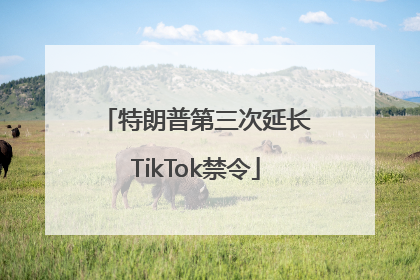 特朗普第三次延长TikTok禁令