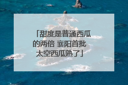 甜度是普通西瓜的两倍 襄阳首批太空西瓜熟了