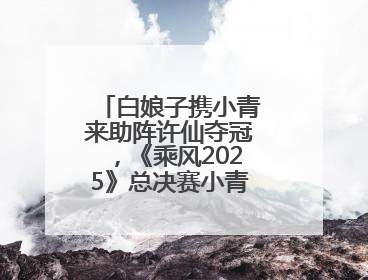 白娘子携小青来助阵许仙夺冠，《乘风2025》总决赛小青战袍来自吴江
