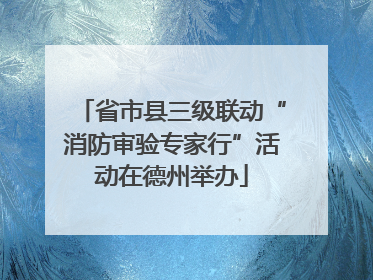 省市县三级联动“消防审验专家行”活动在德州举办
