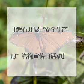 磐石开展“安全生产月”咨询宣传日活动