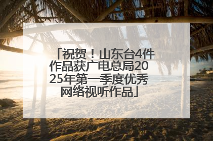 祝贺！山东台4件作品获广电总局2025年第一季度优秀网络视听作品