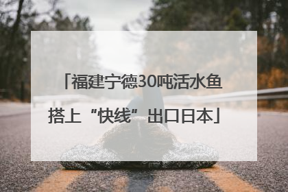 福建宁德30吨活水鱼搭上“快线”出口日本