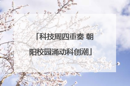 科技周四重奏 朝阳校园涌动科创潮