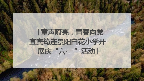 童声嘹亮，青春向党 宜宾筠连景阳白花小学开展庆“六·一”活动