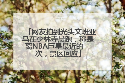 网友拍到光头文班亚马在少林寺晨跑，称是离NBA巨星最近的一次，景区回应