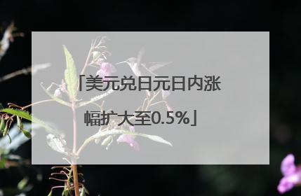 美元兑日元日内涨幅扩大至0.5%