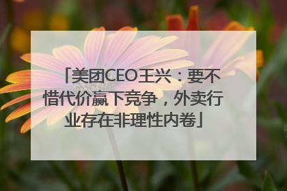 美团CEO王兴：要不惜代价赢下竞争，外卖行业存在非理性内卷