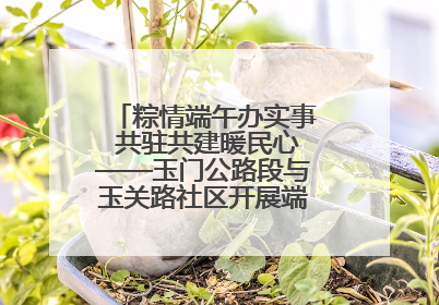 粽情端午办实事 共驻共建暖民心——玉门公路段与玉关路社区开展端午共驻共建活动