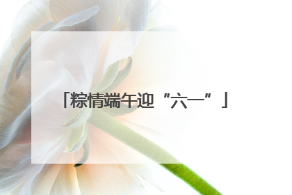 粽情端午迎“六一”