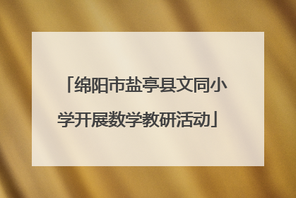 绵阳市盐亭县文同小学开展数学教研活动