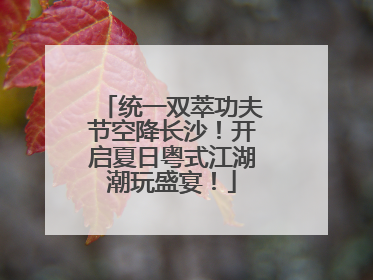 统一双萃功夫节空降长沙！开启夏日粤式江湖潮玩盛宴！