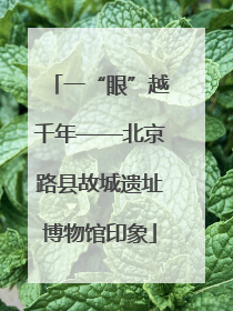 一“眼”越千年——北京路县故城遗址博物馆印象