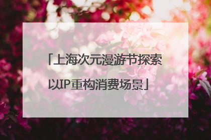 上海次元漫游节探索以IP重构消费场景