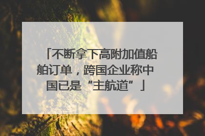 不断拿下高附加值船舶订单，跨国企业称中国已是“主航道”