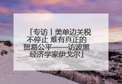 专访丨美单边关税不停止 难有真正的贸易公平——访波黑经济学家伊戈尔