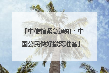 中使馆紧急通知：中国公民做好撤离准备