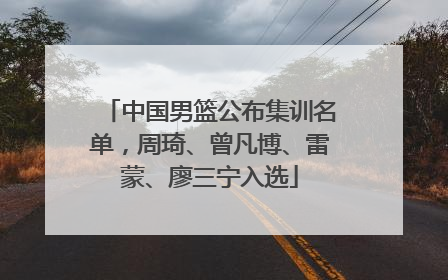 中国男篮公布集训名单，周琦、曾凡博、雷蒙、廖三宁入选