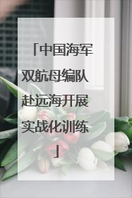 中国海军双航母编队赴远海开展实战化训练