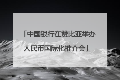 中国银行在赞比亚举办人民币国际化推介会