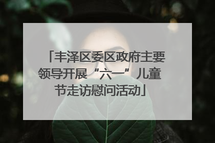 丰泽区委区政府主要领导开展“六一”儿童节走访慰问活动