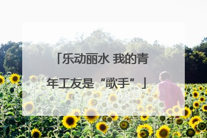 乐动丽水 我的青年工友是“歌手”