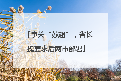 事关“苏超”，省长提要求后两市部署