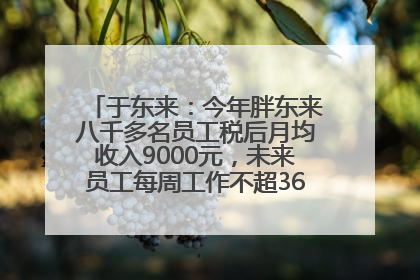 于东来：今年胖东来八千多名员工税后月均收入9000元，未来员工每周工作不超36小时，年假40天起