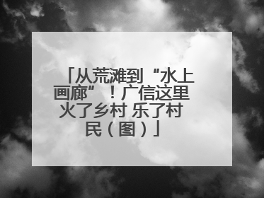 从荒滩到“水上画廊”！广信这里火了乡村 乐了村民（图）