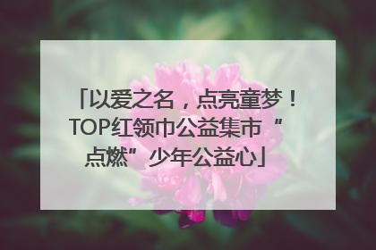 以爱之名，点亮童梦！TOP红领巾公益集市“点燃”少年公益心
