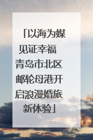 以海为媒见证幸福 青岛市北区邮轮母港开启浪漫婚旅新体验
