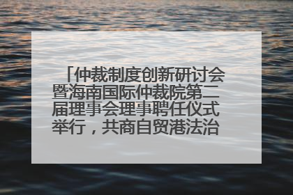仲裁制度创新研讨会暨海南国际仲裁院第二届理事会理事聘任仪式举行，共商自贸港法治建设新路径