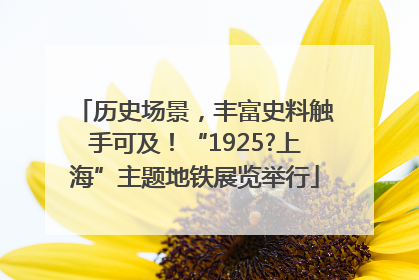 历史场景，丰富史料触手可及！“1925?上海”主题地铁展览举行
