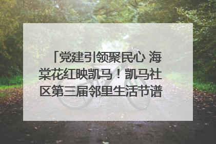 党建引领聚民心 海棠花红映凯马！凯马社区第三届邻里生活节谱写幸福新篇章