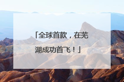 全球首款，在芜湖成功首飞！